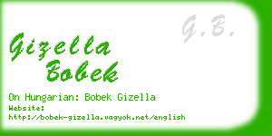 gizella bobek business card